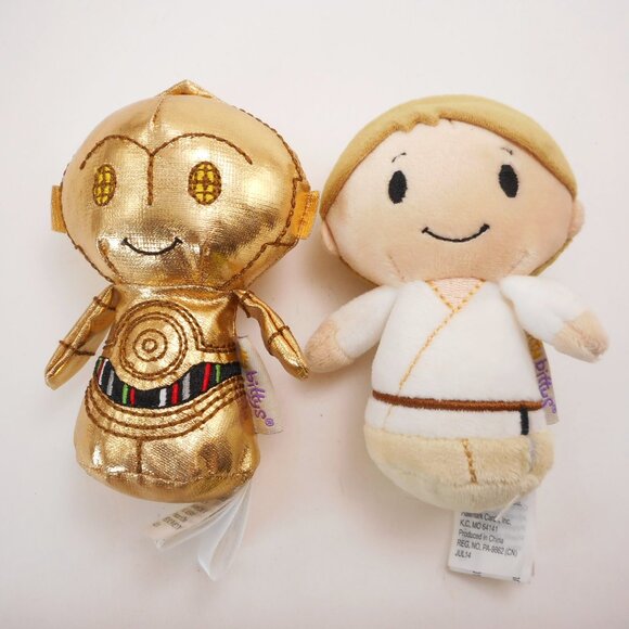 Star Wars Hallmark Itty Bittys Lot of 7 Luke C3P0 Yoda Obi Wan Chewbacca Toys - Picture 3 of 10